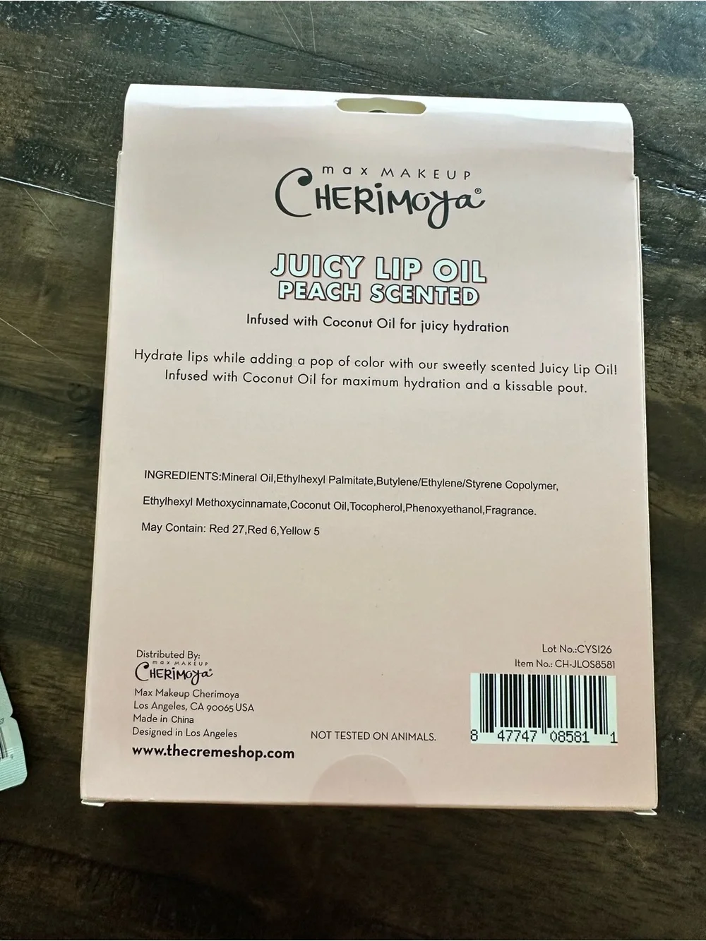 NIB Cherimoya Juicy Lip Oil Set of 3 & The Creme Shop 2 Fusion Sheet Masks